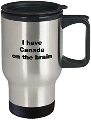 Подарък Пътна Чаша на тема канадската вицове HollyWood & влакното наблизо, имам в Мозъка Канада, Чашата за Кафе