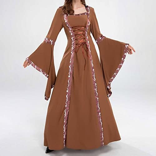 Жена винтажное рокля от епохата на Възраждането на Хелоуин, викториански костюми за cosplay, разкроена макси-рокли