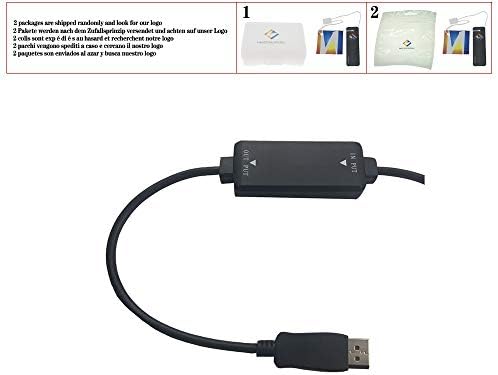 Активен кабел-преобразувател на 4K, HDMI в Displayport 1.2 Дължина от 6 фута 1,8 М, HDMI вход в Displayport Out,