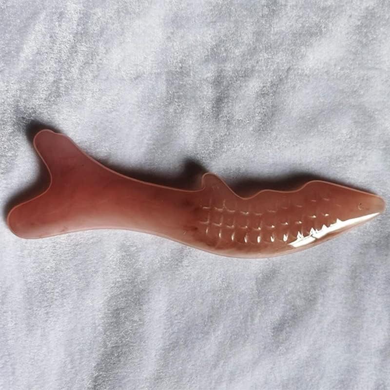 1 Опаковка Гуа-Ша под формата на Риба, дъска във формата на риба, Стъргало от Естествена Смола, Китайски Инструмент