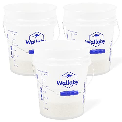 Кофа Wallaby обем 5 литра - Издръжлив барабан от хранително-пластмаса - с патентованата ергономична дръжка за удобно захващане и измервателни линии - Универсална кофа с