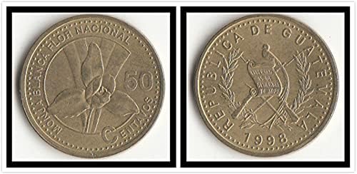 Америка Гватемала 50 Swittock Монета Година на производство Случайни Чуждестранни Монети Събиране на монети