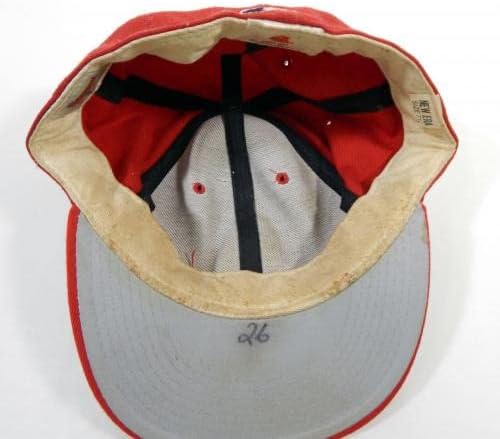 1990-94 Сейнт Луис Кардиналс Омар Olivares 26 Използвал в играта Red Hat 7.5 DP22621 - Използвал в играта MLB Hats