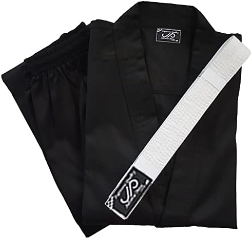 JP Спортна Черна Форма за карате за Деца и Възрастни Лека Студентски Форма за бойни Изкуства Gi the Karate с Колан