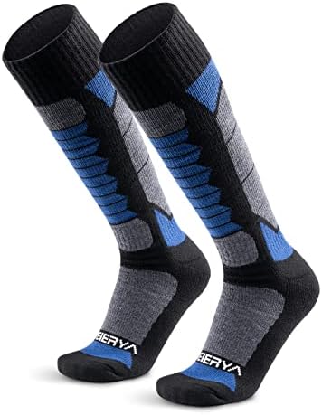 Ски чорапи WEIERYA Лек, Чорапи от мериносова вълна за зимни спортове, Унисекс до Прасците