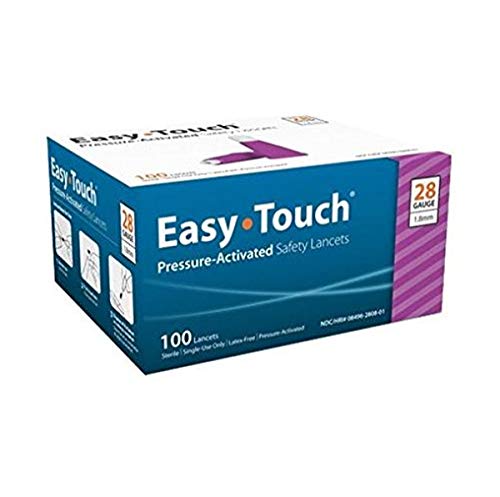 Защитен ланцет Easy Touch 828081, активируемый налягане, 28 г x 1,8 mm (опаковка от 100 броя)