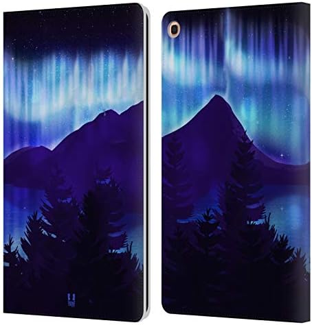Дизайн на своята практика за главата Blue Lakeview Northern Lights Кожен Калъф-книжка-джобен формат и е Съвместим с Samsung Galaxy Tab A 10.1 2019