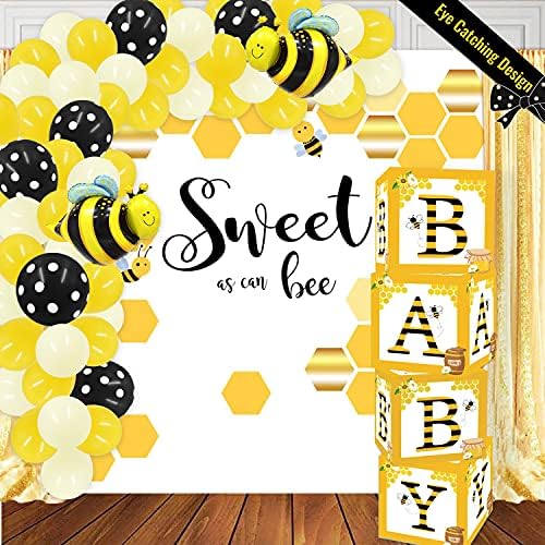 Пчелен Душ за детето Кутии с балони Блокове за Медоносни Пчели Bee Happy Day Аксесоари за Партита Че ще Покаже Пол