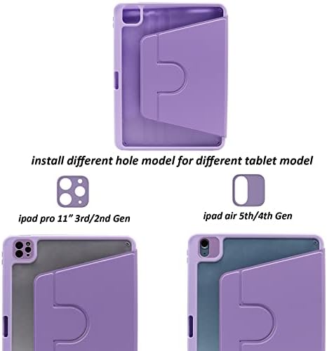 Калъф за iPad Air 5-то поколение 2022 с държач за моливи, Калъф за iPad Air 4-то поколение, Калъф за iPad Pro 11 Инча, Смарт калъф Bbjjkkz със Защитна стойка с възможност за завъртане в р?