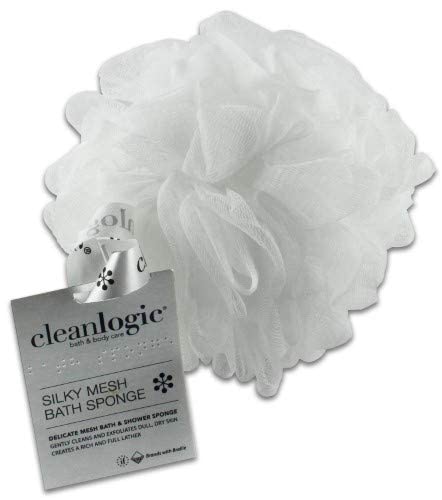 Cleanlogic - Гъба за вана и душ с копринена мрежа (опаковка от 2 броя)