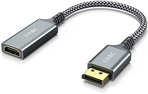 Кабел-адаптер IIABC 4K DisplayPort-HDMI, Позлатени Насочената Конвертор на екрана с дисплейного порт на PC през