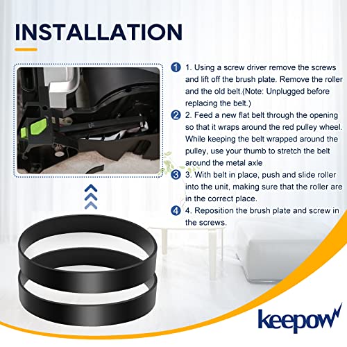 Сменяеми колани KEEPOW са Съвместими с почистване на килими Bissell TurboClean/PowerForce PowerBrush за домашни