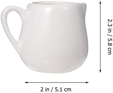 Luxshiny Керамични Сметана с дръжка: 4 бр. Кафе Млечна Сметана, Кана за Подаване на Сос, Кана за приготвяне на Млечни
