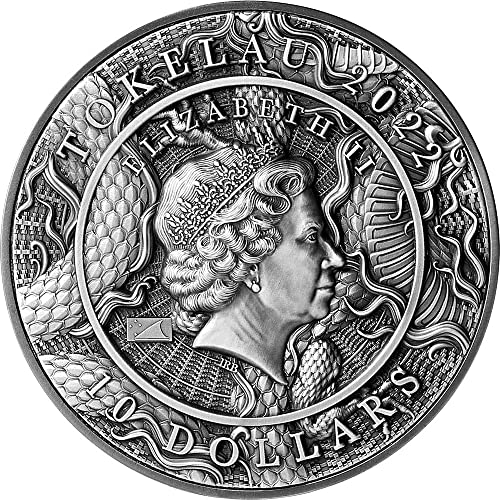 2022 DE Модерна Възпоменателна монета PowerCoin Китайски Дракон и Тигър 2 Грама Сребърна монета 10$ Токелау 2022