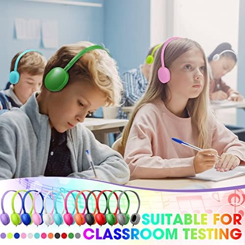 36 от Опаковки на Едро Студентски слушалки Цветни Готини Слушалки с Кабел с жак 3.5 мм, Регулируема в ухото Слушалки,