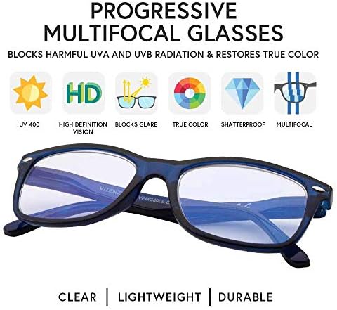 VITENZI Прогресивни Очила за Четене за Жени И Мъже, Мультифокальные Компютърни Ридеры с Лещи, Блокиране на Синя
