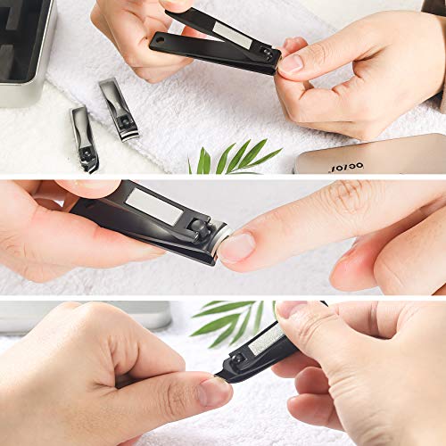 Нокторезачки BEZOX (комплект от 3 броя), Точно Ножица за нокти на ръцете и краката - Пряко нож / Изогнутое нож /