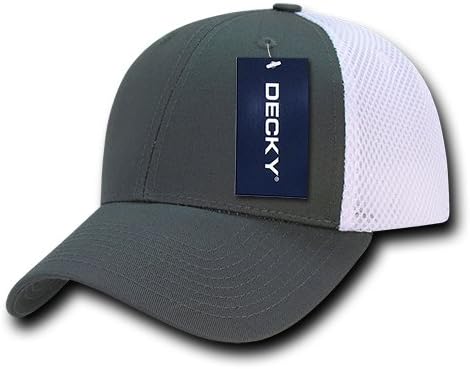Бейзболна шапка DECKY 204-CHAWHT от въздушна мрежа с ниска Коронован, Черен /Че, Струя бял