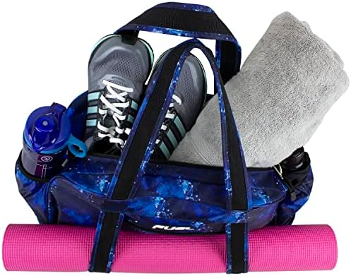 Спортна чанта Fuel Carryall за занимания във фитнес залата, пътуване или почивка за уикенда, Blue Galaxy