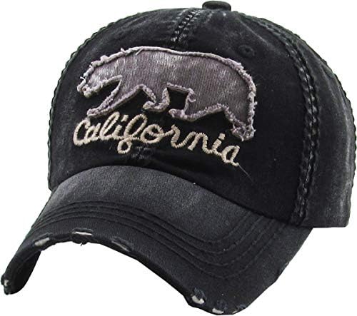 KBETHOS California Republic Колекция Cali Bear Папина Шапка бейзболна шапка Polo Стил се Регулира
