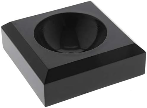 Квадратна поставка за дисплея на Plymor от черен акрил със задълбочаване в кръг за съхранение на яйца, мрамор, топка или Сфера, 2 W x 2 D x 0,75В (кръг от 1,5 инча)