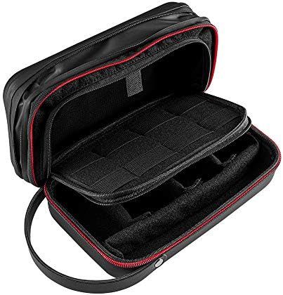 ТЕЛЕСИН Голям Калъф за носене GoPro Max Mini Hero 11 10 9 8 7 6 5 4 3, Osmo Pocket Action, Insta 360 One R, Твърда Защитна чанта за закрепване на статив за селфи и аксесоари (повишена обемът)
