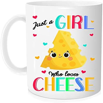 Забавна кафеена чаша - чаша за просто момиче, което обича сирене, Чаша за гурме сирене, чаша за приятелите, момичета,