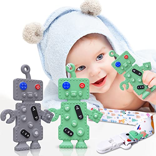 HOPEEYE 2 опаковки силиконови детски играчки за никнене на млечни зъби Играчки за никнене на млечни зъби за деца