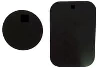 Черен комплект метални плочи с клейкостью 3 М за магнитни колани - Включва 1 правоъгълни и 1 кръгла плоча за закрепване