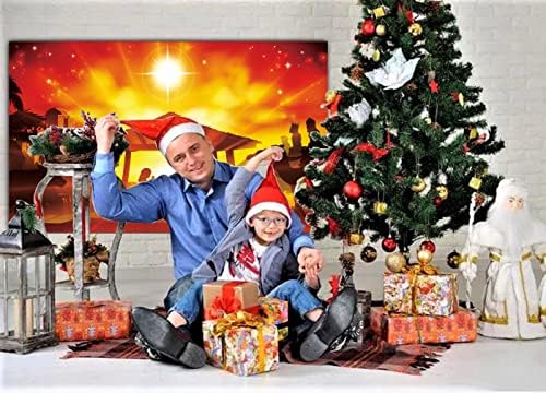 6.0 x 3.6 метра весела Коледа Фоново украса Свето Рождество Коледна украса Коледен навес Раждането на Исус Фон на