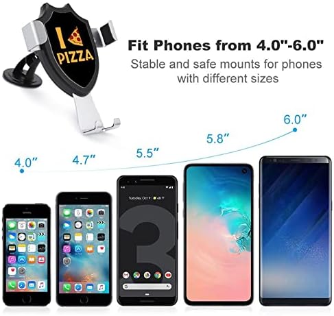 I Love Pizza Кола Планина За телефон Hands Free отдушник на Държач за Мобилни Телефони, Съвместима с вашия Смартфон iPhone Кола Люлка Универсални