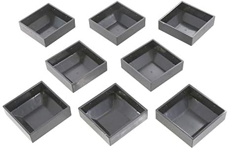 Слива Фитинги 2 x 2 Квадратна Черна Пластмасова Капачка за алуминиеви стълбове на Оградата | Черни Мъничета за колони