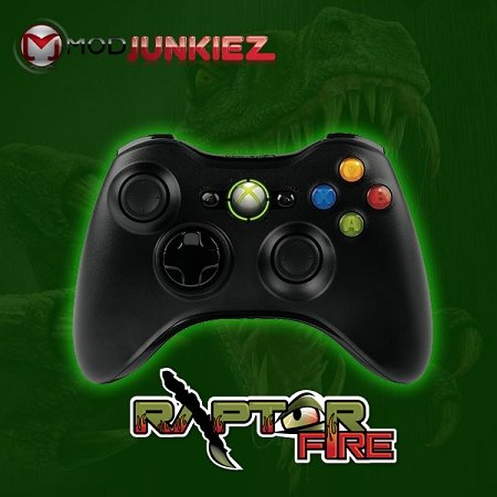 Черен безжичен контролер Raptorfire Xbox 360 с MAXX MOD