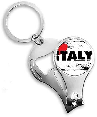 Аз Обичам Италия Думата Любов Сърце, Правоъгълник, Ножица За Нокти Халка Ключодържател Отварачка за Бутилки Машина