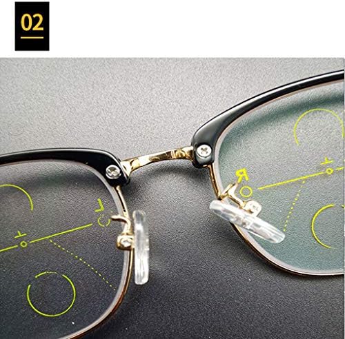 Фотохромичните Очила за четене Smart Zoom с метални рамки и мультифокальными диоптрийными лещи от полимерна смола,