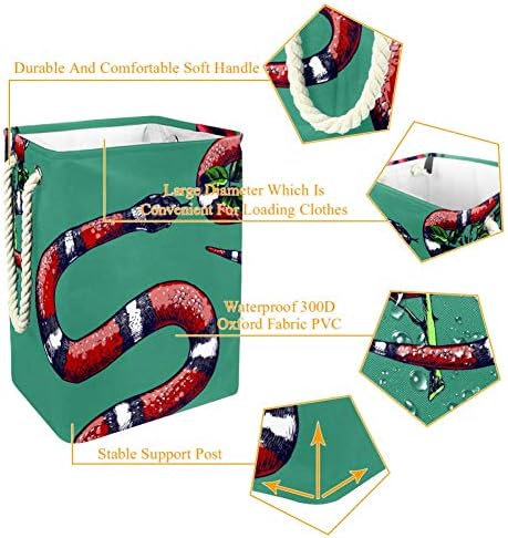 Стръмни Кошници за бельо с дизайн на Зелената Змия, Високи, Здрави, Сгъваеми, за Възрастни, Деца, Момчета и Момичета,