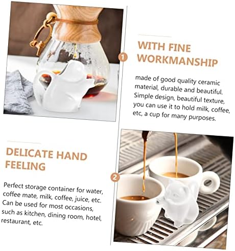 Керамични молочник Luxshiny, Прозрачни чаши за кафе с капаци, Прозрачен контейнер с капак, Контейнери за деликатеси