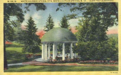 Пощенска картичка от Бяла Дои Спрингс, Западна Вирджиния