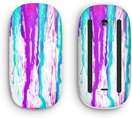 Дизайн на Винил етикети Skinz Running Виолетово-тюркоаз акварельной боя, съвместима с Apple Magic Mouse 2 (безжичен,