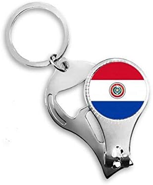 Национален Флаг на Парагвай Държава в Южна Америка, Ножица за Нокти Халка Ключодържател Отварачка За Бутилки Машина