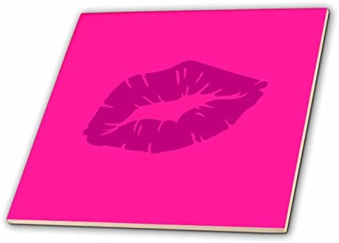 3дРоза Красива Игриво Розово червило за целувки Изолирани - Плочки (ct_356869_6)