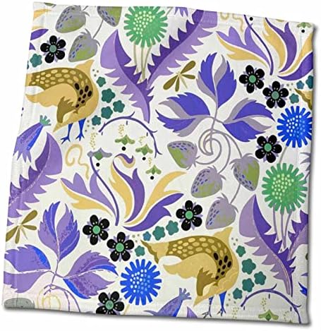 3дРозы Декоративни Florene - Златни птици С лилави и сини листа - Кърпи (twl-62500-1)