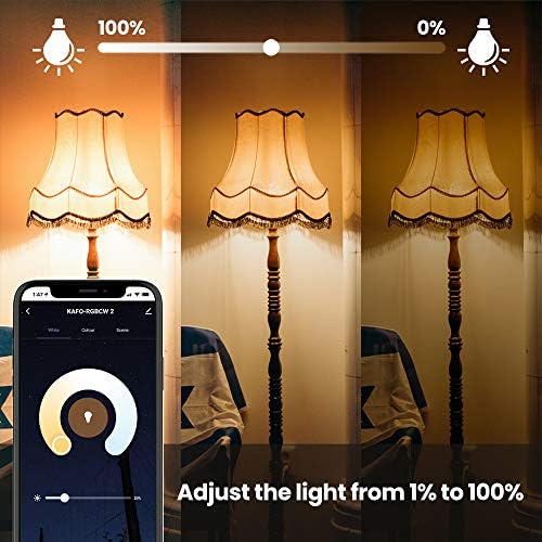 Умна крушка EWARNE LED E26 BR30, вита лампа, която е съвместима с Alexa, Google Home, Wi-Fi, като цвета RGB + CW