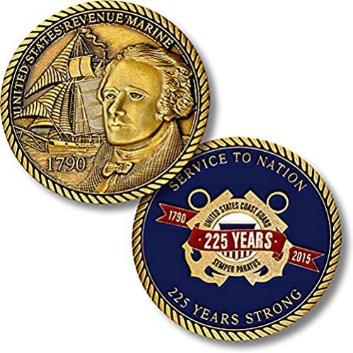 Монета на Повикване на Бреговата охрана на Съединените Щати, за 225 години стаж