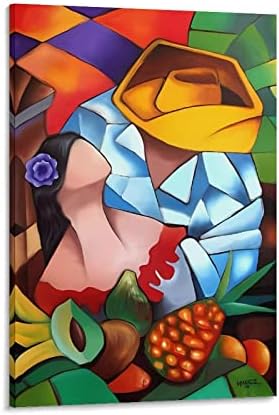 Абстрактен Плакат на Кубинското Изкуство Пуэрториканское Изкуство Танцьорка Съвременно Стенно Изкуство Платно Стенни