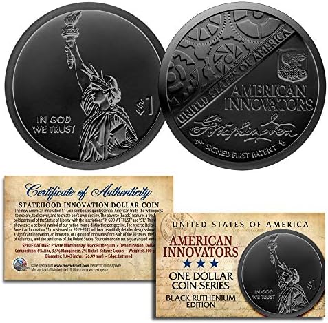 Серия монети American Innovation State стойност от 1 долар на САЩ 2018 1-ви освобождаване от Черно рутений