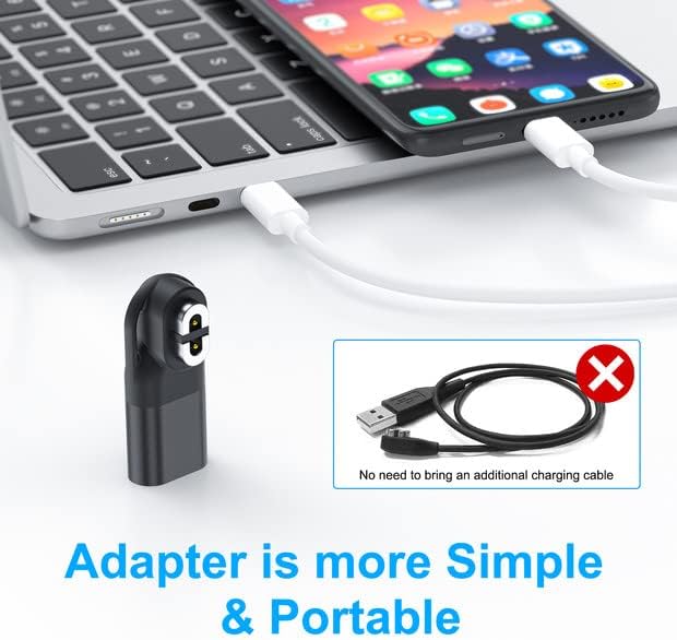 DuHeSin 2 Опаковки Магнитен USB Type C Женски Адаптер за Зарядно Устройство Конвертор за Слушалки AfterShokz Aeropex/Shokz