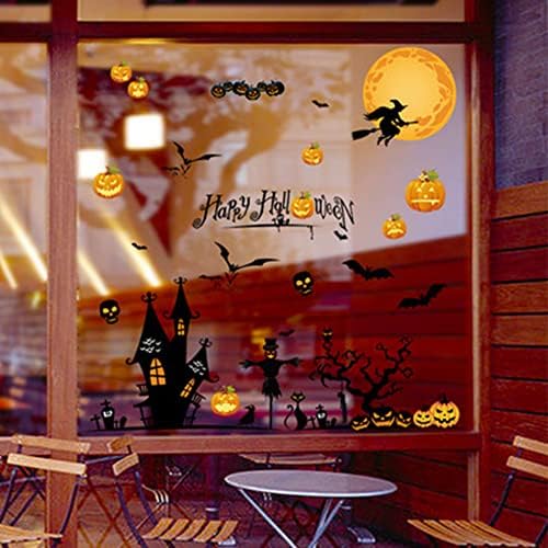 ZesNice Happy Halloween САМ Стикер На Стената S, Художествени Стенописи, Вечерни Декорации за Детската Спалня, Прозорци,