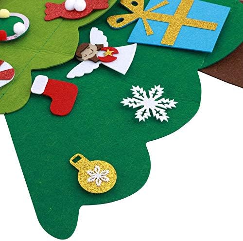 PDGJG Детски Филц Украса за Коледната елха Украшения за елхи, Детски Бижута ръчна изработка честита Нова Година