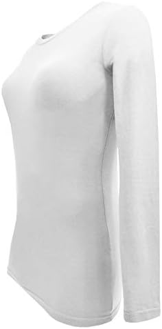 Женска тениска Natural Uniforms Under Scrub Tee с кръгло деколте и дълъг ръкав, Комплект от 2 комплекти - Multi Pack of 2